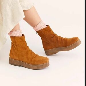 Free People Byron Platform Suede Ankle Boots